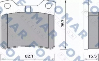 FOMAR FRICTION fo638681 -  Комплект тормозных колодок, дисковый тормоз
